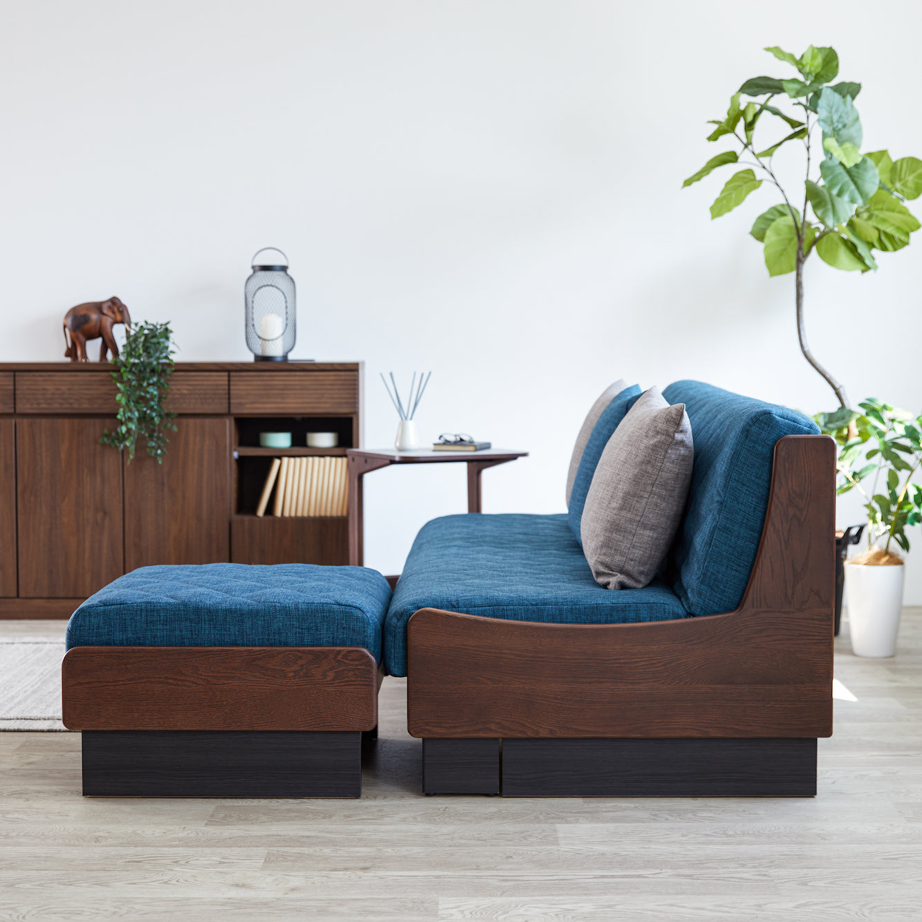 W1805/Walnut stained Oak/Blue