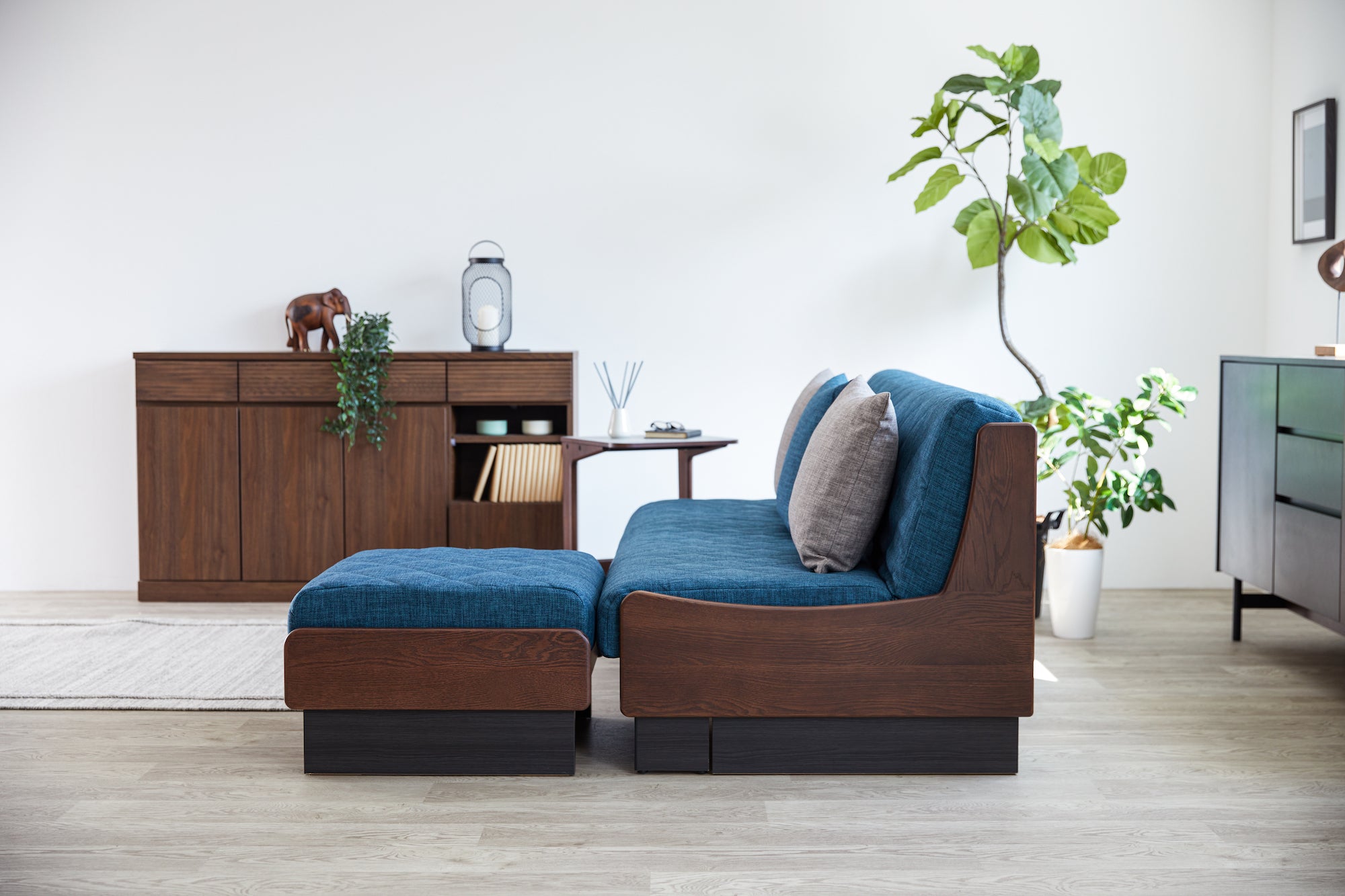 W1805/Walnut stained Oak/Blue