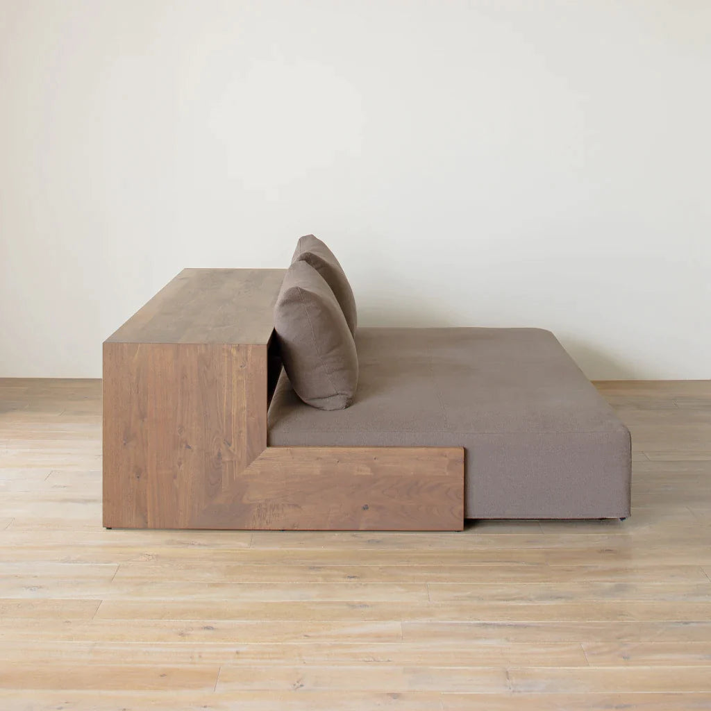 Fabric: Rico Mocha / Wood: Walnut