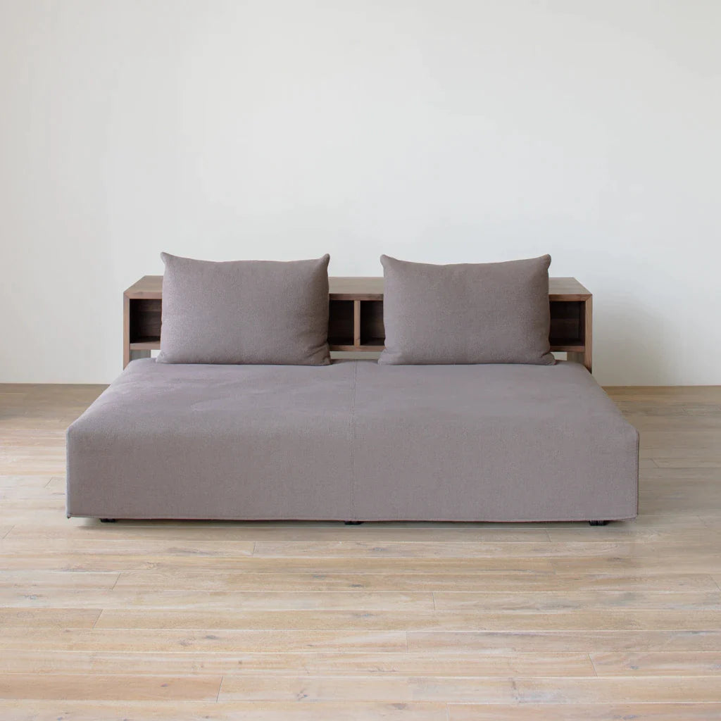 Daybed Base 126 & Wood Shelf 123 & Back Cushion*2pcs