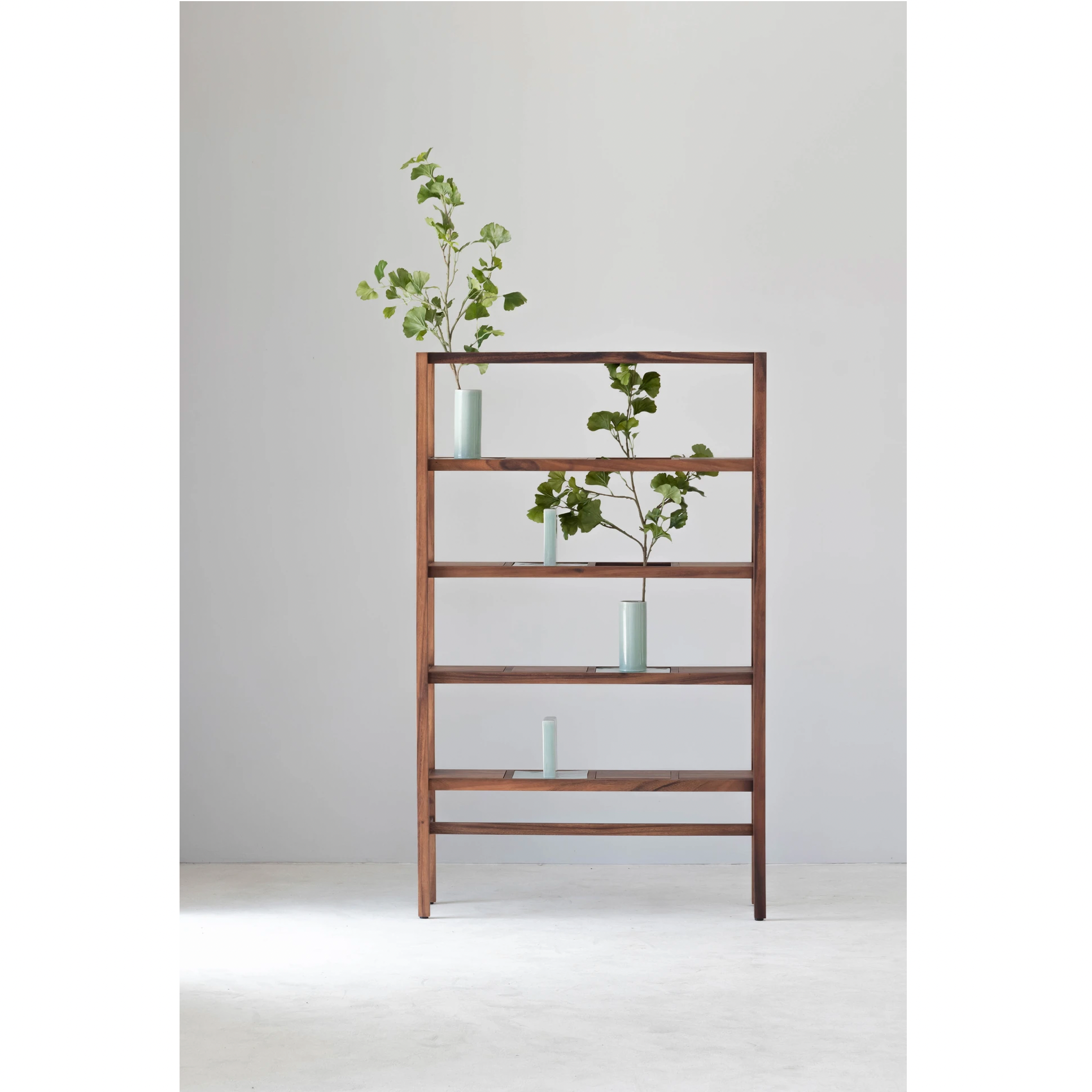 W910 - 5 Layers / With Ceramic Vase & Bookends / Natural Suar