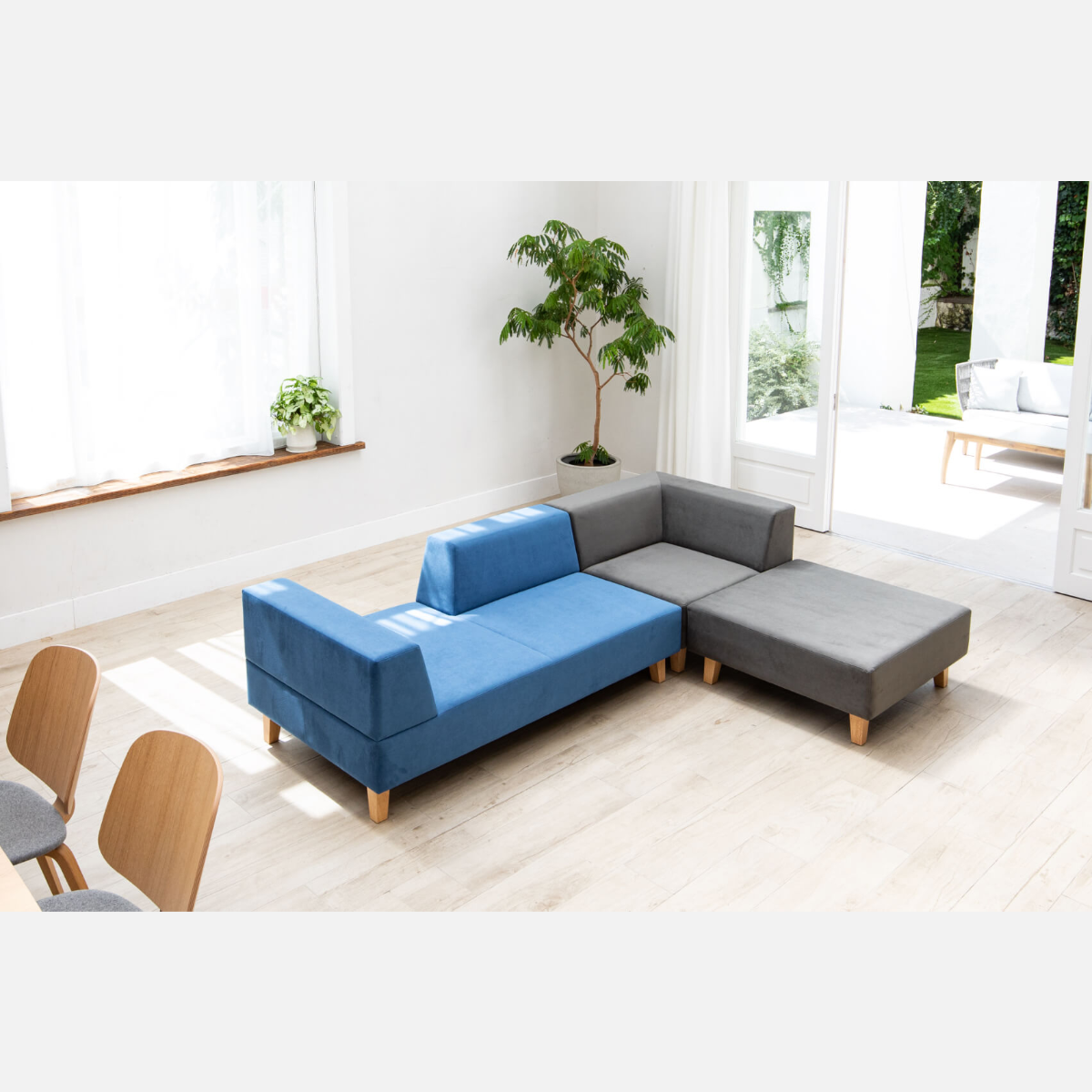 PIVO Sofa Set: 2P, Corner, Stool (X-Large)