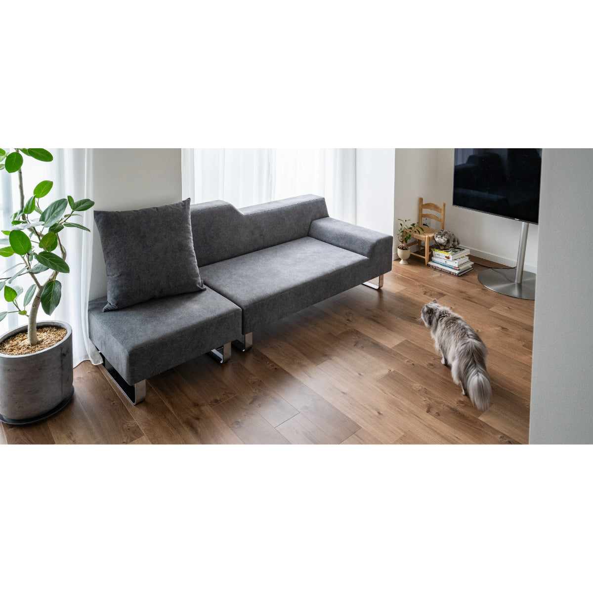 SIESTA Sofa Set: 2-seater short, stool / Group 5 / HZ series/ Gray