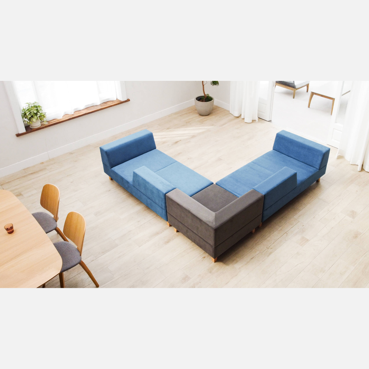 PIVO Sofa Set: 2P, Corner, 2P