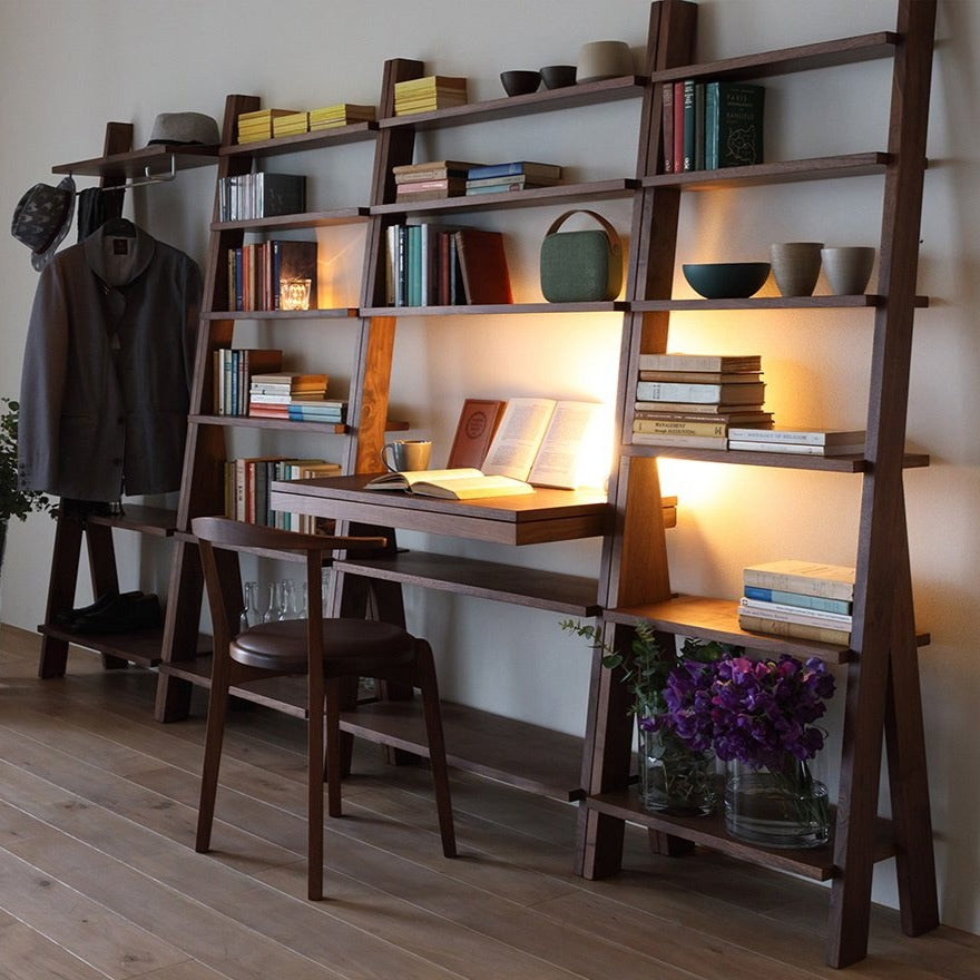 Hanger070 & Shelf070 & Desk084 & Shelf056 / Walnut