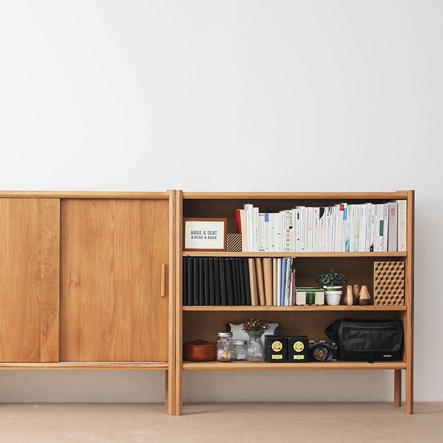 Left: With Door & Right: Without Door / Oak