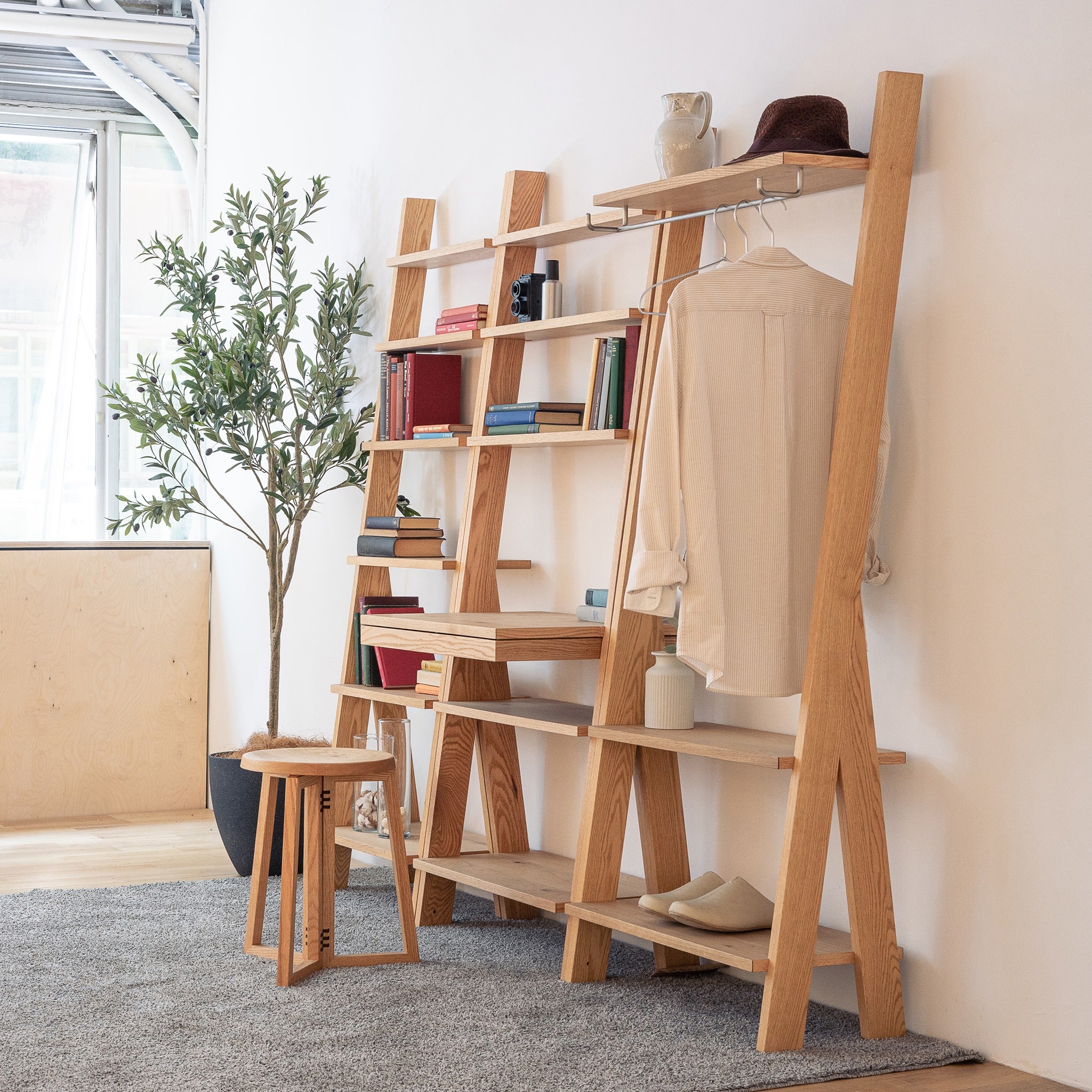 Shelf056 & Desk084 & Hanger070 / Oak