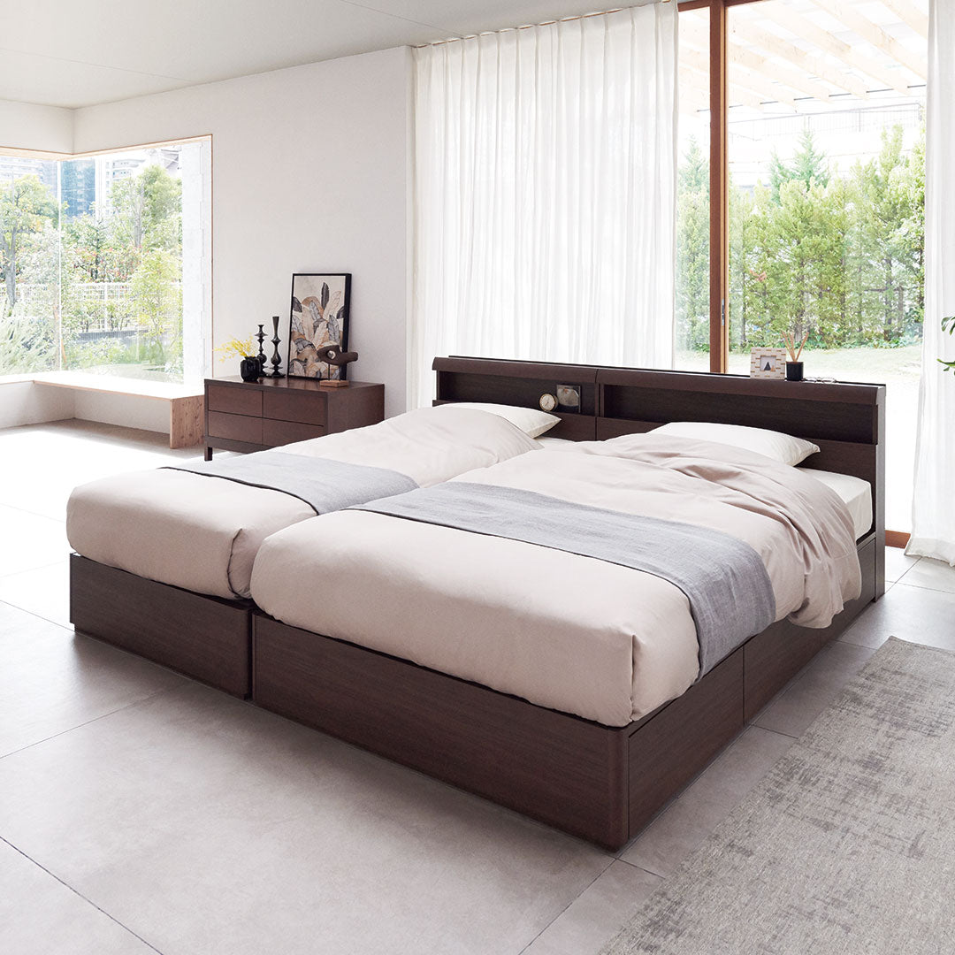 Single & Semi Double/Walnut/With Shelf