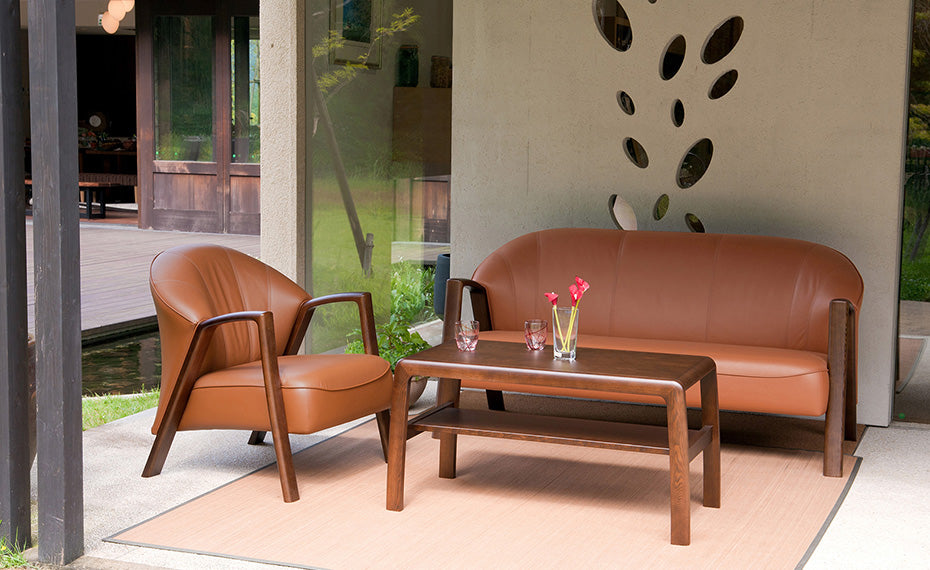 1P & 3P/Leather A/W7 Walnut Leg