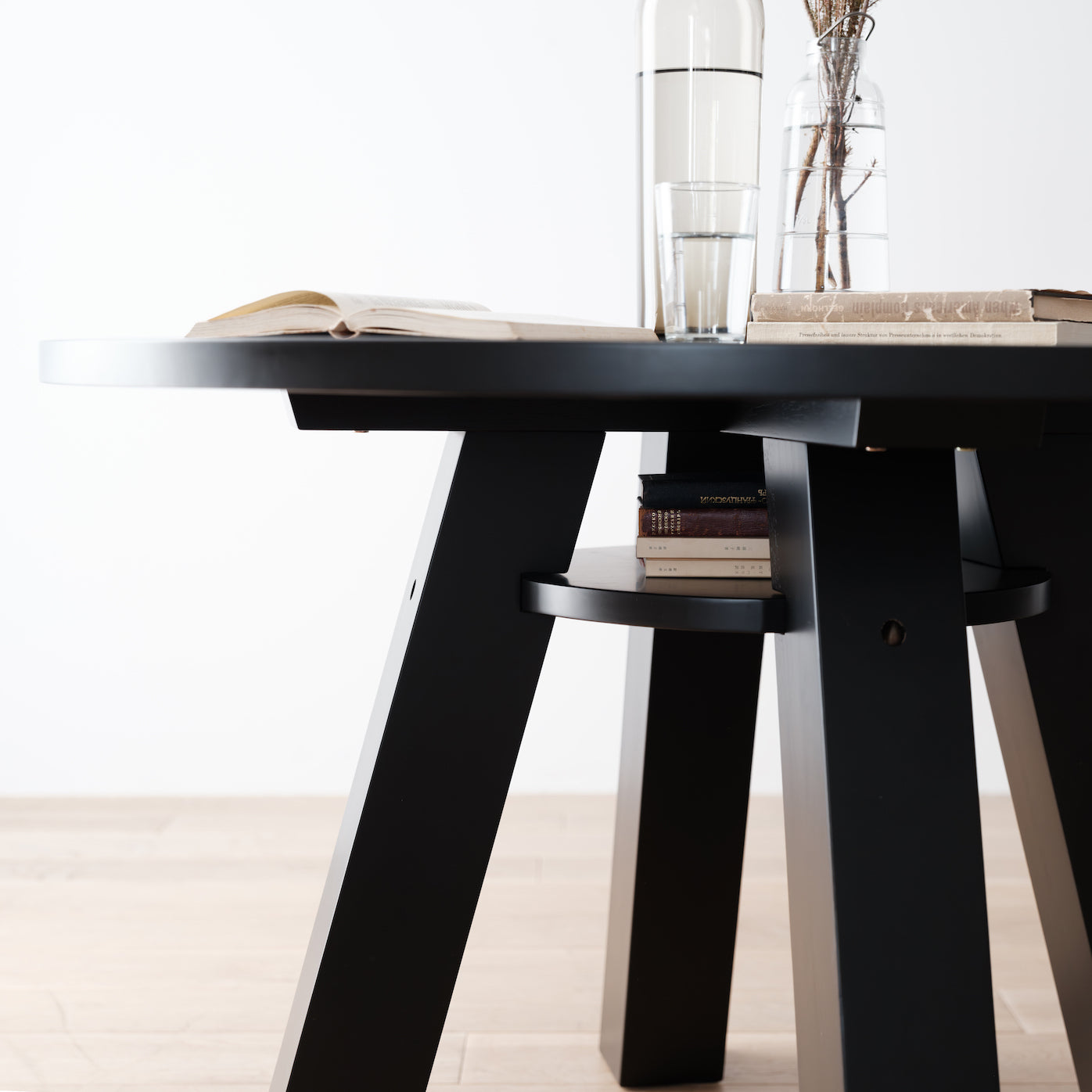 For Reference: Black Stained Belize Wood/Circle Dining Table