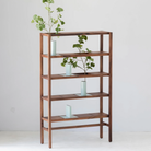 W910 - 5 Layers / With Ceramic Vase & Bookends / Natural Suar