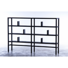 W1790 - 4 Layers / With Wooden Bookend Only / Charcoal Black