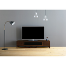 Walnut / W1639 / Black Glass